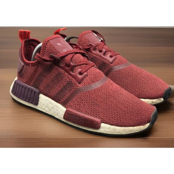 Adidas NMD Boost R1 Stencil Pack Maroon Woman Size 10 Fast Shipping - Picture 3 of 12
